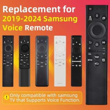 for Samsung TV Remote Replacement, for 2019-2024 Samsung Smart TV with Voice Control, for Samsung Remote Control for Smart TV. No Solarcell. 2-Year Full Warranty.