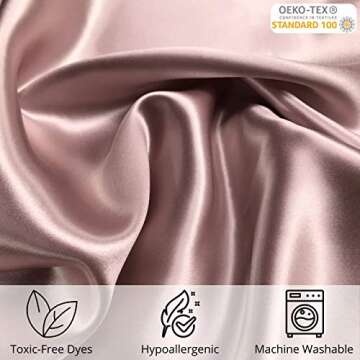 Celestial Silk 100% Pure Mulberry Silk Pillowcase Premium 25 Momme for Hair and Skin, Hypoallergenic Charmeuse Silk Weave on Both Sides - Hidden Zipper Closure (King, Vintage Pink)