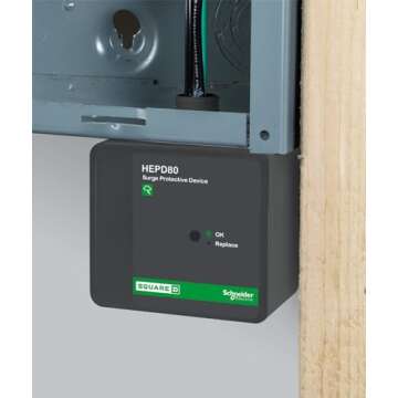 Schneider Electric – Square D HEPD Whole Home Electronics Protective Device, AC Surge Protection, Type 1 SPD, 120/240VAC, 1-Phase 3-Wire, 80kA Current