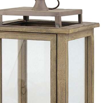 Rustic Wooden Candle Lantern for Home & Garden