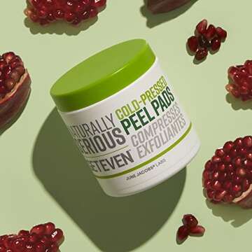 Naturally Serious | Get Even Cold-Pressed Peel Pads, Exfoliating Pads For Uneven Texture, Peel Pads For Sensitive Skin, Vegan Skincare, Cruelty-Free Skincare