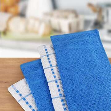 Utopia Towels Kitchen Towels [6 Pack], 15 x 25 Inches, 100% Ring Spun Cotton Super Soft and Absorbent Dish Towels, Tea Towels and Bar Towels (Blue)