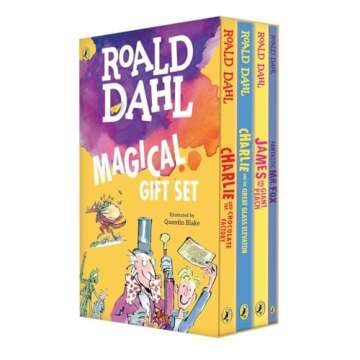 Roald Dahl Magical Gift Boxed Set (4 Books): Charlie and the Chocolate Factory, James and the Giant Peach, Fantastic Mr. Fox, Charlie and the Great Glass Elevator