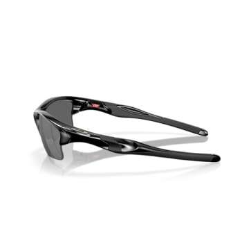 Oakley Men's OO9154 Half Jacket 2.0 XL Rectangular Sunglasses, Polished Black/Black Iridium, 62 mm + 1