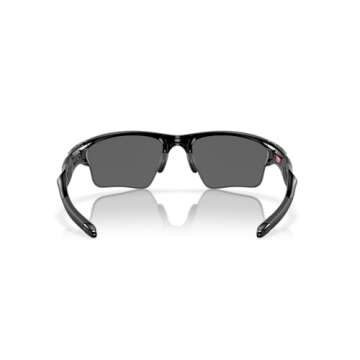 Oakley Men's OO9154 Half Jacket 2.0 XL Rectangular Sunglasses, Polished Black/Black Iridium, 62 mm + 1