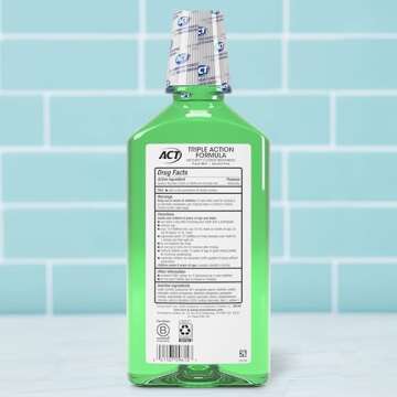 ACT Total Care Zero Alcohol Anticavity Fluoride Mouthwash 33.8 fl. oz. Fresh Mint