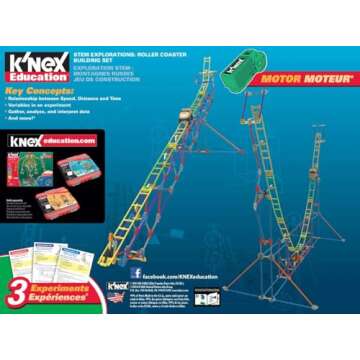 K'NEX Education ‒ STEM Explorations: Roller Coaster Building Set – 546 Pieces – Ages 8+ Construction Education Toy