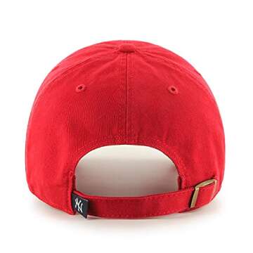 MLB New York Yankees Men's '47 Brand Clean Up Cap, Red, One-Size