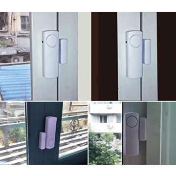 Door Window Alarm, Burglar Alarm, Home Security Magnetic Sensor Anti-Theft Alarm (Home Alarm (12 pcs))