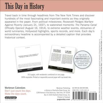 The New York Times Headlines in History Page-A-Day® Calendar 2025: 365 Remarkable Stories from The Times Archives