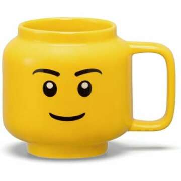 Room Copenhagen LEGO Ceramic Mug, Iconic Boy Face, Small