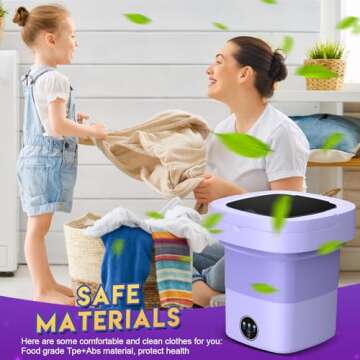 Portable Washing Machine with Upgraded 11L Capacity and Foldable Design, 3 Modes Mini Washing Machine for Deep Cleaning Underwear, Baby Clothes. Ideal for Use in RVs, Apartments, Dorms and Hotels