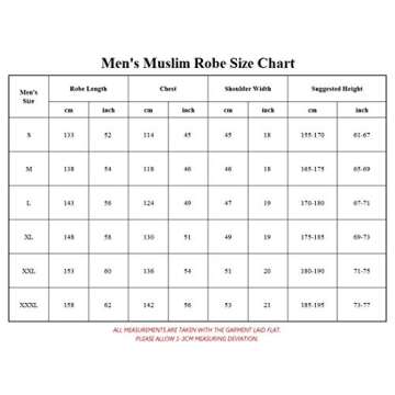 BooW Men Long Sleeve Muslim Thobe Islamic Ramadan Jubbah Middle East Saudi Arab Long Kaftan Robe