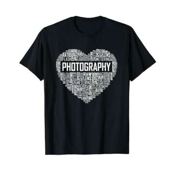 Photography Heart Lover Gift Photographer Love T-Shirt