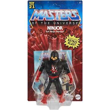 Masters of the Universe Origins 5.5-in Action Figures, Battle Figures for Storytelling Play and Display, Gift for 6 to 10-Year-Olds and Adult Collectors , Black