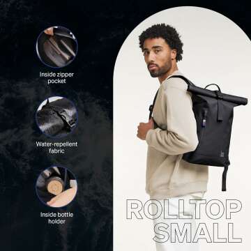 GOT BAG Eco-Friendly Rolltop Backpack for Travel