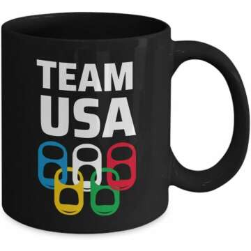 Team USA Olympic Beer Can Tabs Coffee Mug 11oz