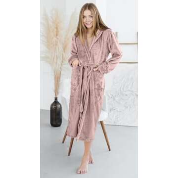 Soft Plush Women's Bathrobe - NY Threads Luxury Comfort