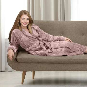 Soft Plush Women's Bathrobe - NY Threads Luxury Comfort