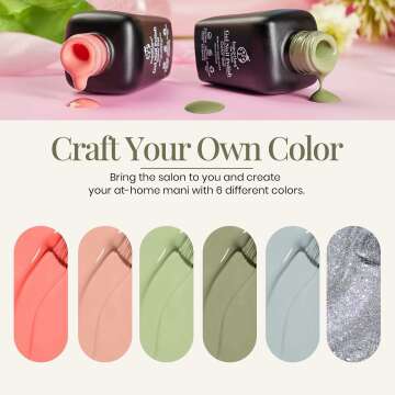 Southern Belle Glitter Gel Polish Set - 6 Pcs