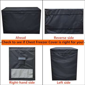 YANGSHILEI Waterproof Chest Freezer Cover 14-16 cu ft