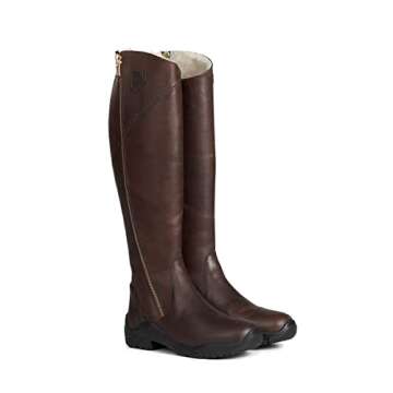 Horze Aspen Women's Winter Tall Boots - Stylish Dark Brown - Size 6R