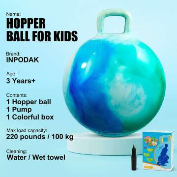 Hopper Ball for Kids - 20 Inch Bouncy Jumping Fun