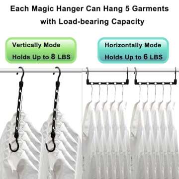 Closet Organizers and Storage,12 Pack Sturdy Hanger for Heavy Clothes,Upgraded Space Saving Hangers,Magic Closet Organization Clothe Hanger,College Dorm Room Essentials