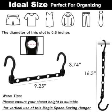 Closet Organizers and Storage,12 Pack Sturdy Hanger for Heavy Clothes,Upgraded Space Saving Hangers,Magic Closet Organization Clothe Hanger,College Dorm Room Essentials