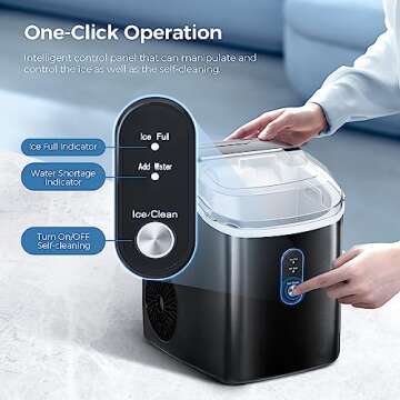 Kismile Countertop Nugget Ice Maker - Portable & Efficient