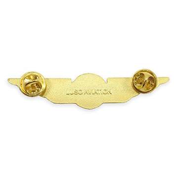 Luso Aviation Pilot Wings Aviator's Shirt Lapel Pin (Gold)