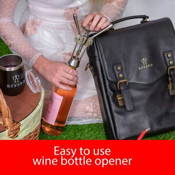 Insulated Leather Wine Bag