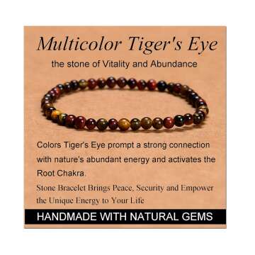 Multicolor Tiger's Eye Bead Bracelet for Vitality