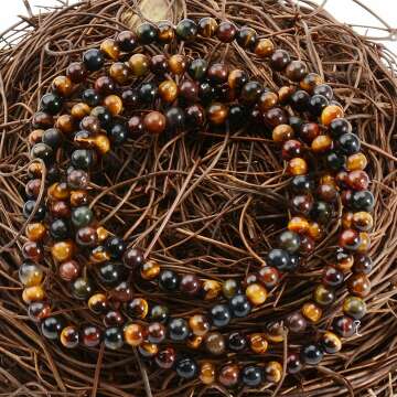 Multicolor Tiger's Eye Bead Bracelet for Vitality