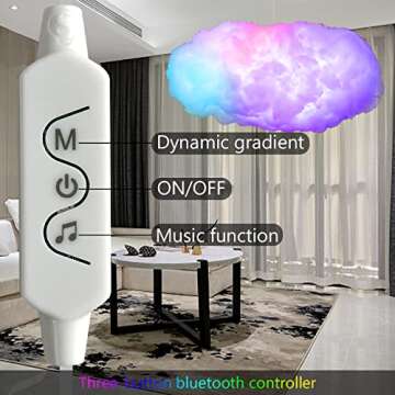 3D Big Cloud Lightning Light Kit with Music Sync & Remote