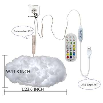 3D Big Cloud Lightning Light Kit for Home Decoration