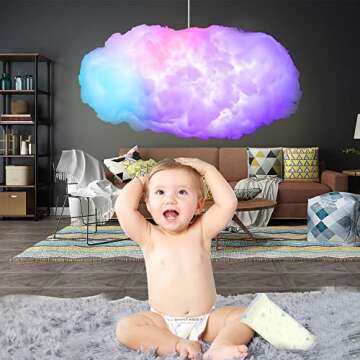 3D Big Cloud Lightning Light Kit for Home Decoration