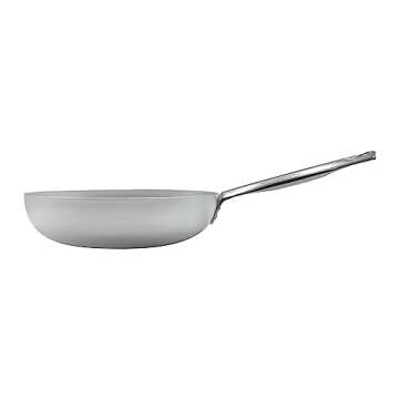 Pentole Agnelli Alluminio ALMA111B28 Professional Aluminium 3 Mm. Saute Pan with One Handle, Diameter 28 Cm, 28cm, Silver