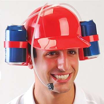 Drinking Helmet with Straw for Beer & Soda Fun