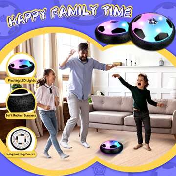 HopeRock Hover Soccer Ball Toys for 3-12 Year Old Boys Girls, Indoor and Outdoor Creative Toys for Toddlers with Foam Bumper, Birthday Gifts for 3 4 5 6 7 8+ Year Old Children's