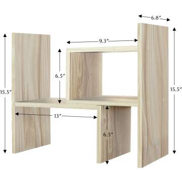 Adjustable Wood Display Shelf