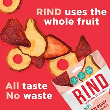 RIND Snacks | Straw-Peary | Strawberry, Apple, & Pear | Dried Fruit Superfood | Chewy Snack | No Sugar Added | All Natural | High in Fiber | Gluten Free | Vegan | Paleo | Fruit Snacks | 3 oz | 3 Pack