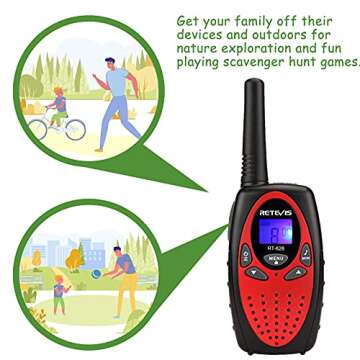 Retevis RT628 Walkie Talkies for Kids,Toys Gifts for 6-12 Years Old Boys Girls,Long Range 2 Way Radio 22CH VOX,Birthday Gift,Family Walkie Talkie for Camping Hiking Indoor Outdoor