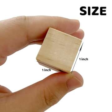 MUXGOA Unfinished Wooden Cubes,Pack of 50 Wood Blocks for Crafting,1 Inch Wood Square Blocks for Crafts Making & DIY Projects & Decor