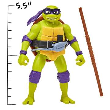 Teenage Mutant Ninja Turtles: Mutant Mayhem 5.5” Donatello Deluxe Ninja Shouts Figure by Playmates Toys