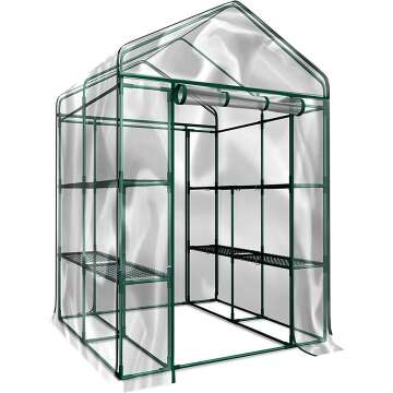 Walk-In Greenhouse with 8 Sturdy Shelves for All Seasons