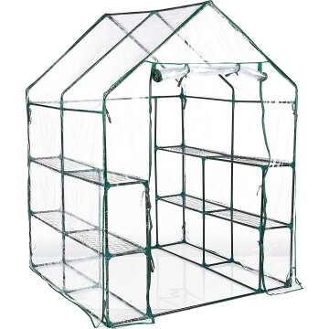 Walk-In Greenhouse with 8 Sturdy Shelves for All Seasons