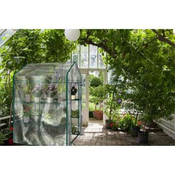 Walk-In Greenhouse with 8 Sturdy Shelves for All Seasons