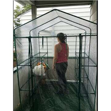 Walk-In Greenhouse with 8 Sturdy Shelves for All Seasons