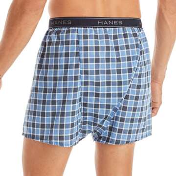 Hanes Men Hanes Men's Tagless Boxers with Exposed Waistband, Assorted Multi-Packs and Colors